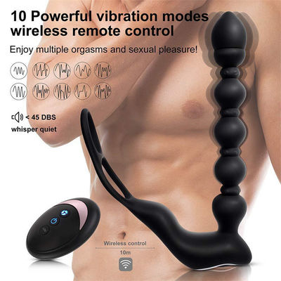 Remote Control Anal Beads Plug Silicone Male Masturbator Anal Sex Toys
