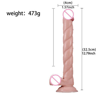 dia 40mm TPE Life Like Strap On Penis Extra Long Penis Suction Cup