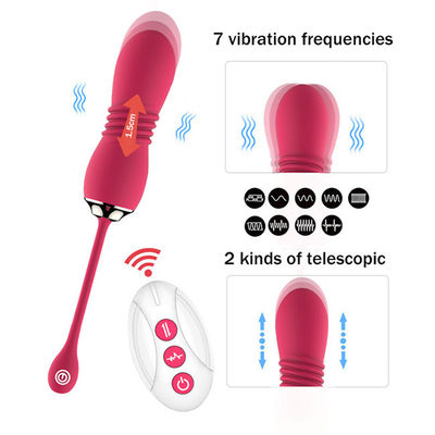 Telescopic IPX65 Waterproof Vibrating Bullet 7 Modes Bullet Personal Massager