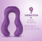 RoHS G Spot Dildo Vibrator Sex Toy 9 Modes Silent Clit Stimulator Rose